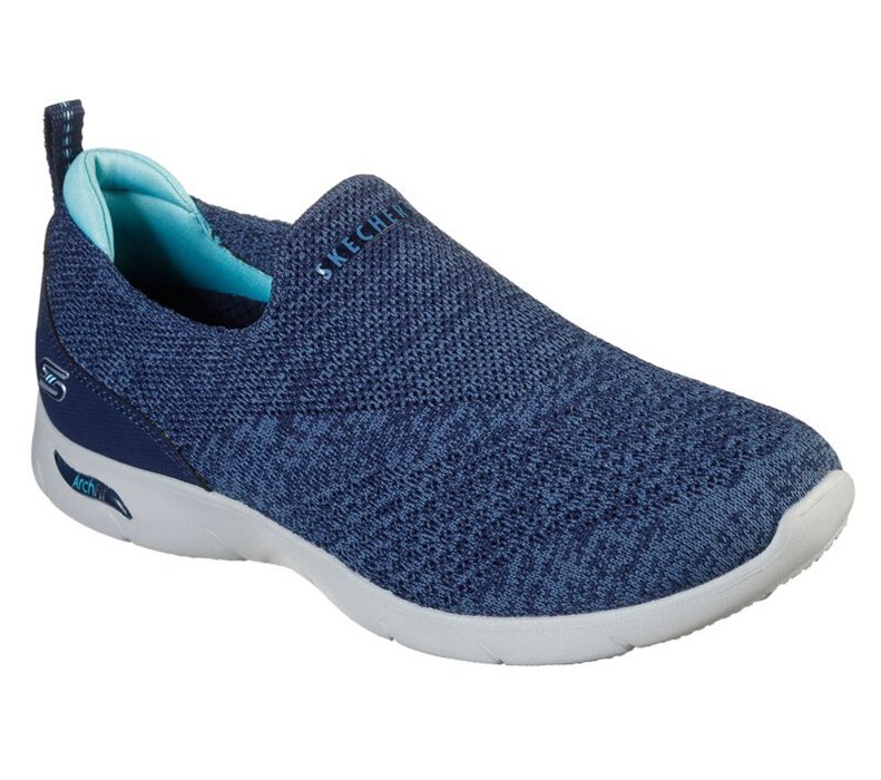 Skechers Dam Marinblå/Blå Slip On - Arch Fit Refine - Don't Go - Sverige (MOLDA-3591)